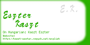 eszter kaszt business card